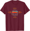 Copper Cow Serape Show Pig Livestock T-Shirt - Burgundy