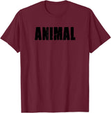 Animal Gym Rabbit Workout Bodybuilding Fitness T-Shirt in Burgundy