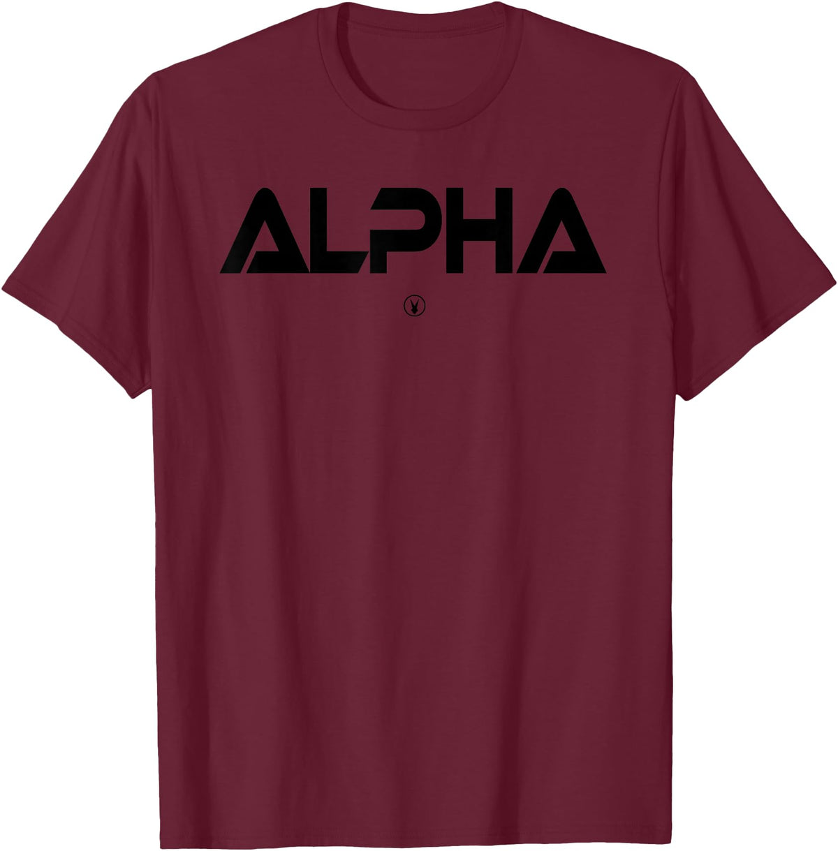 Mens ALPHA Gym Rabbit Workout Bodybuilding Fitness T-Shirt in Burgundy