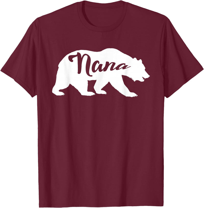 Mothers Day Cute Gifts Co. Nana Bear T-Shirt T-Shirt - Burgundy