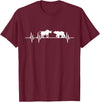 Day Trading Gifts Stocks Stock Trader Bull Bear Heartbeat Trading T-Shirt - Burgundy