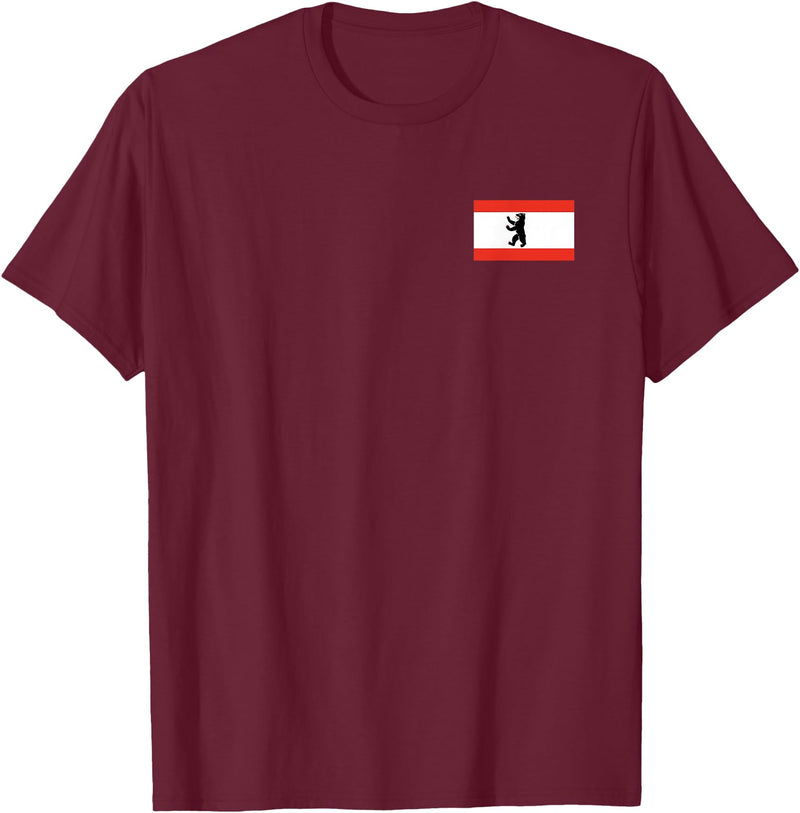 Berlin Bear Flag BERLIN GERMANY FLAG BEAR FLAG T-Shirt - Burgundy