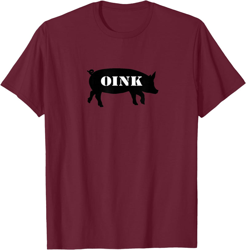 Bear Daddy Oink Pig Play Funny Gay Men's T-Shirt T-Shirt - Burgundy