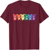 Cute Animals Lgbtq+ Pride Month Rainbow Flag Pride Month Lgbtq Rainbow Pig T-Shirt - Burgundy