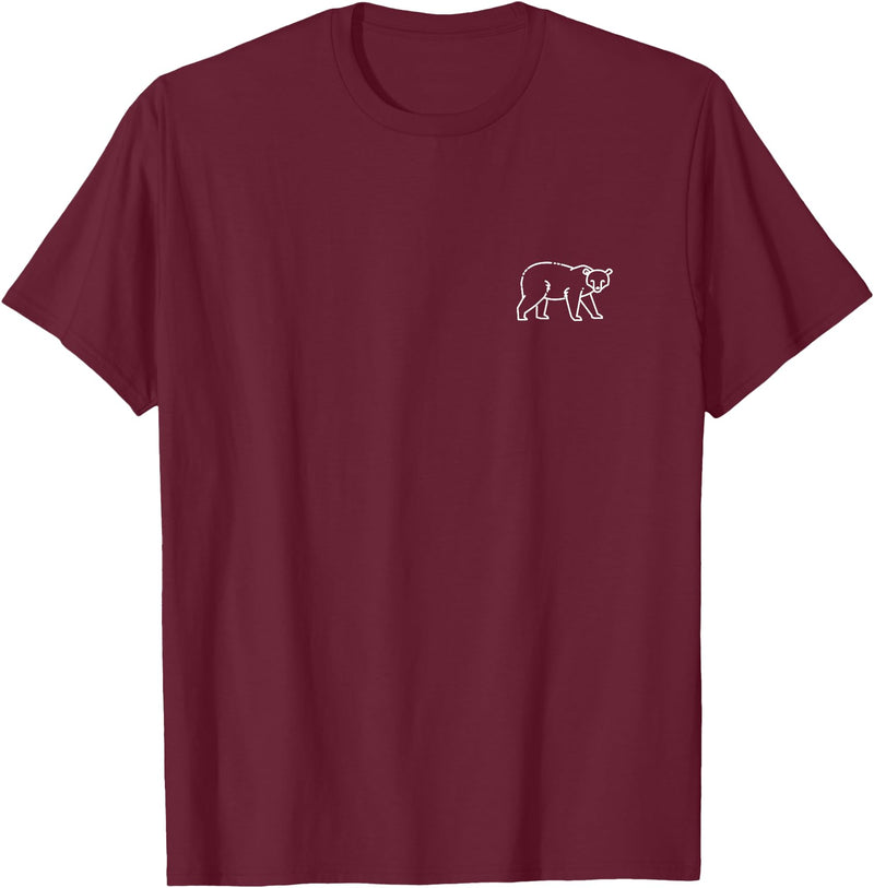 The Pocket Patch Badge Apparel Co Bear Badge T-Shirt - Burgundy