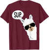 Funny Alpaca Gifts Accessories Alpaca Llama Sup T-Shirt - Burgundy