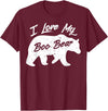 Halloween Party T-Shirt Co Boo Bear Shirt | Polar Bear Spirit Bear Halloween Apparel T-Shirt - Burgundy