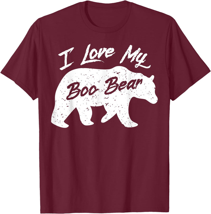 Halloween Party T-Shirt Co Boo Bear Shirt | Polar Bear Spirit Bear Halloween Apparel T-Shirt - Burgundy
