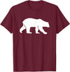 Walking Polar Bear T-Shirt - Burgundy