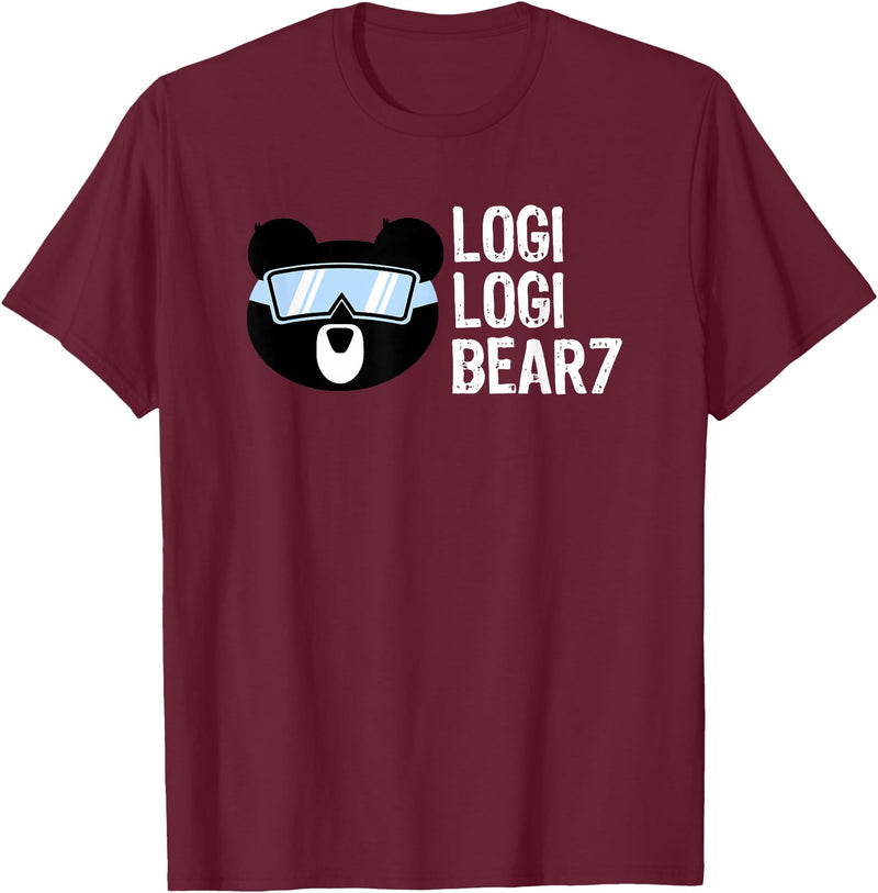 LogiLogiBear7 Logi Logi Bear 7 Shirt T-Shirt - Burgundy