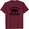 Happy BBQ Apparel I Like Pig Butts And I Cannot Lie Funny BBQ Grilling T-Shirt T-Shirt - Burgundy
