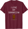 Best Pet Grandparents Ever I Love My Grand Cow Funny Highland Cow Lover Grandma Grandpa T-Shirt - Burgundy