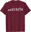 Funny Aquarium Shirts - Aquarium Evolution Fish Keeper T-Shirt - Men's Black Animal Print Crew Neck Short Sleeve Classic Fit T-Shirt - Small - Burgundy