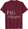 Bacon FH Pig, A Magical Creature That Turns Vegetables Into Bacon --- T-Shirt - Burgundy
