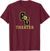 Buffalo Gap High School, Swoope, VA 24479 Buffalo Gap High School Bison Theater T-Shirt - Burgundy