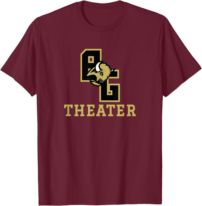 Buffalo Gap High School, Swoope, VA 24479 Buffalo Gap High School Bison Theater T-Shirt - Burgundy