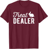 Rabbit Treat Dealer Funny Humor Bunny Treats Rabbit Owner T-Shirt in Burgundy