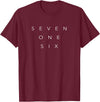716 Area Code T Shirt New York Buffalo, Niagara Falls T-Shirt - Burgundy