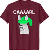 Llama Shirt Collection by Jean Olivier Funny Llama with Hats T-Shirt - Black, Small, Unisex-Adults, Classic Fit, Short Sleeve, Cotton 65% Polyester 35% - Burgundy
