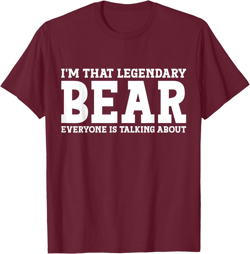 Bear Gifts Bear Tee Men Name Birthday Gifts Bear Personal Name Funny Bear T-Shirt - Burgundy
