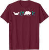 Shane's Brain Designs Funny T-Shirt - Grin And Bear It. T-Shirt - Burgundy