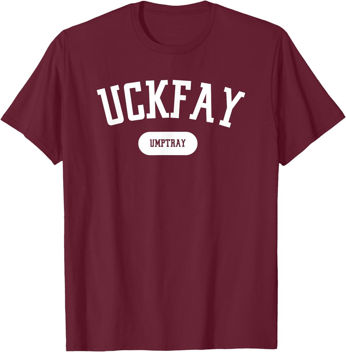 Freedom 4 All Apparel Co. Subtle Resistance Uckfay Umptray Pig Latin 8647 Funny T-Shirt - Burgundy