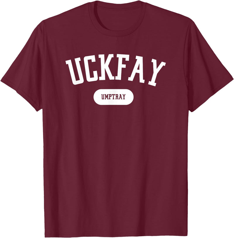 Freedom 4 All Apparel Co. Subtle Resistance Uckfay Umptray Pig Latin 8647 Funny T-Shirt - Burgundy