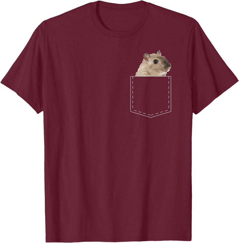 Boys Girls Cute Cool Hamster Lover T-Shirt Gift for Kids T-Shirt - Burgundy
