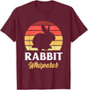 Rabbit Whisperer Funny Bunny Lover Bunny Pet Owner T-Shirt in Burgundy