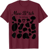 OscursBest Moo I'm a Cow Print Parody Costume Funny Graphic Not Spooky T-Shirt - Burgundy