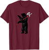 RealCoolShirts AWESOME AXE BEAR - Yaroslavl Russia Flag Halberd Bear Shirt T-Shirt - Burgundy