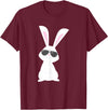 Cool Bunny Rabbit T-Shirt in Burgundy
