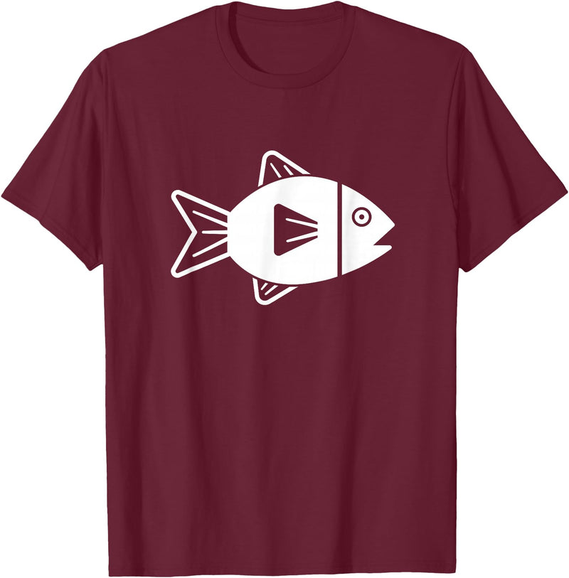 Fish gifts Fish icon T-Shirt - Burgundy