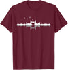 Wir Lieben Berge - Wandern & Camping Apparel Co. Wir Lieben Berge - Bear Hiking Camping Mountains Nature Trekking T-Shirt - Black - Unisex-Adults - Small - Short Sleeve - Classic Fit - Burgundy