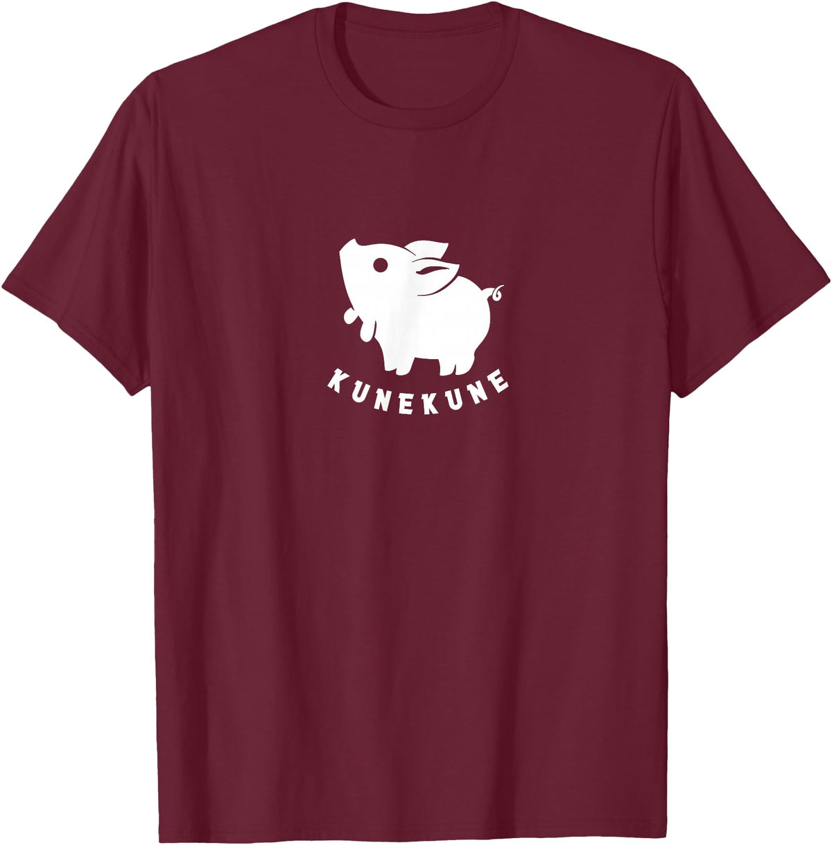 Kunekune cute piglet pet. Minimal art for pig fans Kunekune cute piglet pet. Minimal art for pig lovers T-Shirt - Burgundy