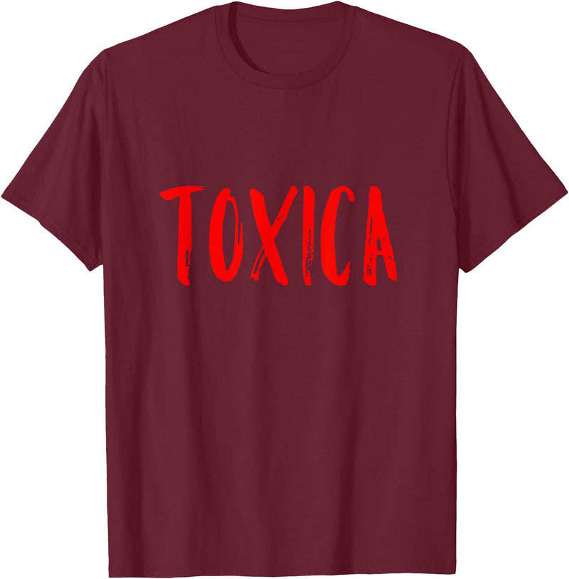 The Spanish Cow Toxica Funny Spanish Toxic Mexican T-Shirt - Burgundy