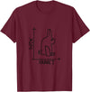 Funny Rabbit or Duck Animal Diptych Rabbit T-Shirt in Burgundy