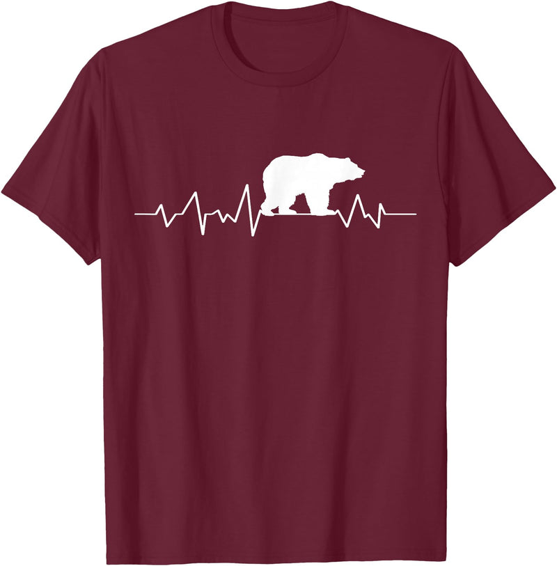 bear heartbeat t shirt Bear Heartbeat T-Shirt T-Shirt - Burgundy