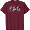 Cow Pattern Print Family Matching Birthday Apparel Cow Bro Birthday Family Matching Girl Boy Farm Birthday T-Shirt - Burgundy