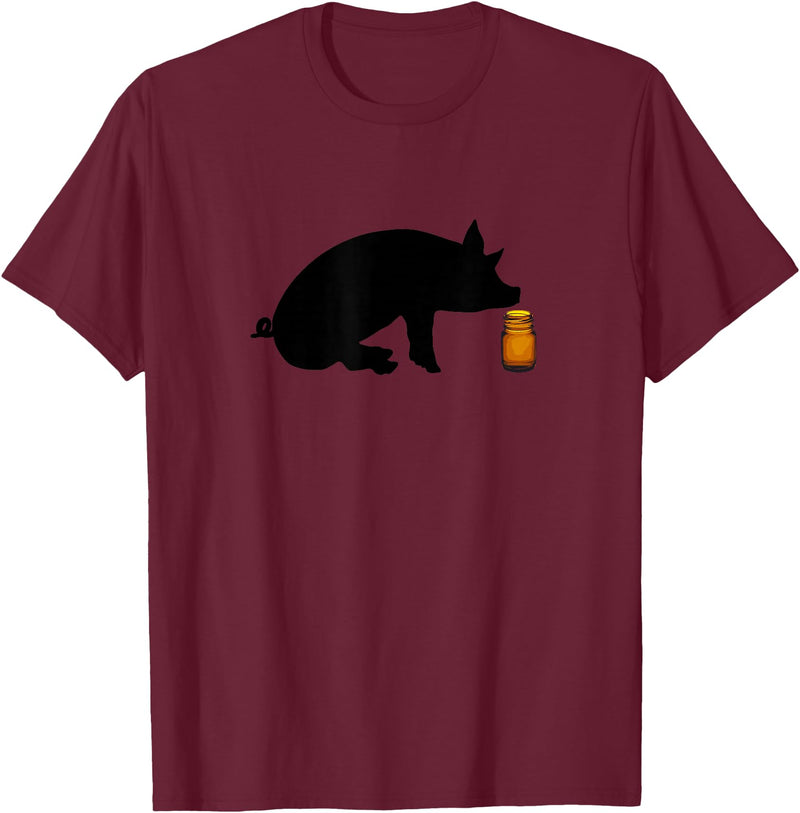 Bear Daddy Little Brown Bottle Popper Pig Head Cleaner Gay Mens T-Shirt T-Shirt - Burgundy