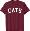 Cats - Style Cats T-Shirt - Burgundy