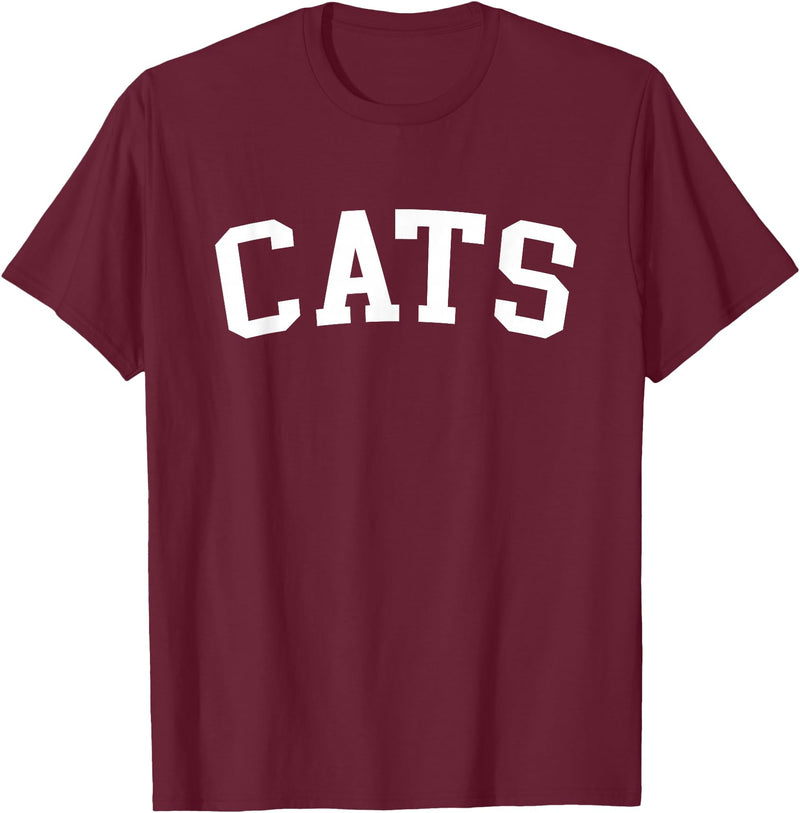 Cats - Style Cats T-Shirt - Burgundy
