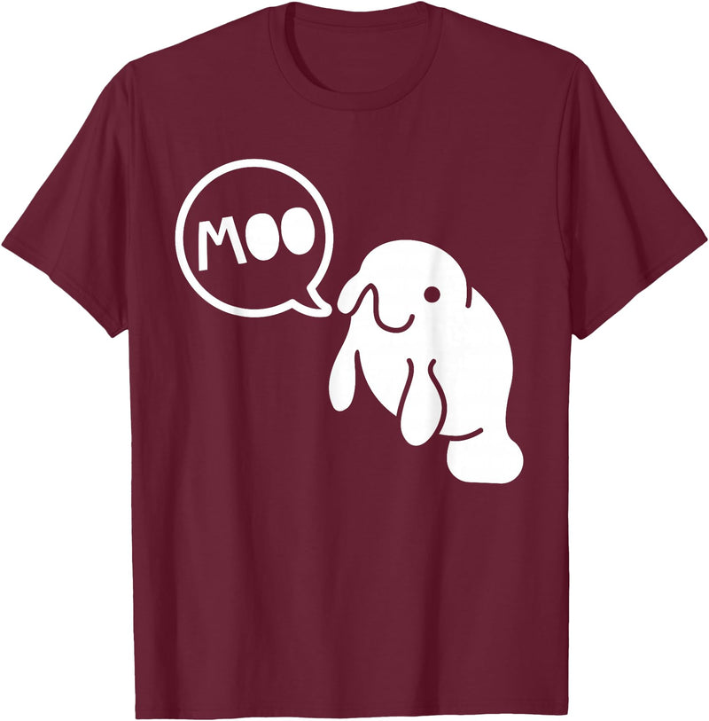 Manatee Marine Biology Tees Manatee Cows of the Sea Funny Marine Biology T-Shirt T-Shirt - Burgundy