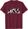 funny saying Gifts for Family Members and more Auntie Cow Print Cow Pattern T-Shirt, Black - Burgundy