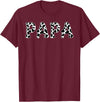 Cow Pattern Print Family Matching Birthday Apparel Cow Papa Birthday Family Matching Girl Boy Farm Birthday T-Shirt -
