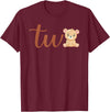 Family Birthday Bear Gifts Two of The Birthday Boy Bear 1st Birthday Party Boy T-Shirt - Burgundy