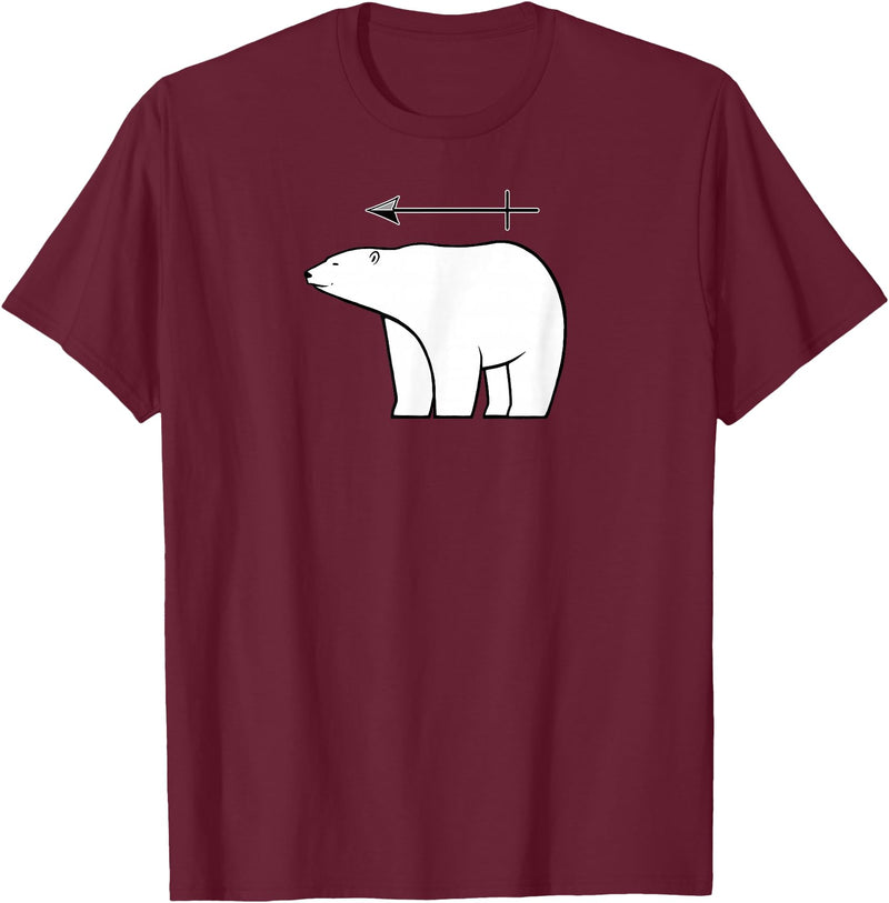 Mike Robe Designs Eisbär Funny Chemistry Science Pun Men and Women T-Shirt - Burgundy