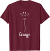 Giraffe Lover Grafik Outfits Stick Man Funny Giraffe Motif Giraffe T-Shirt - Burgundy