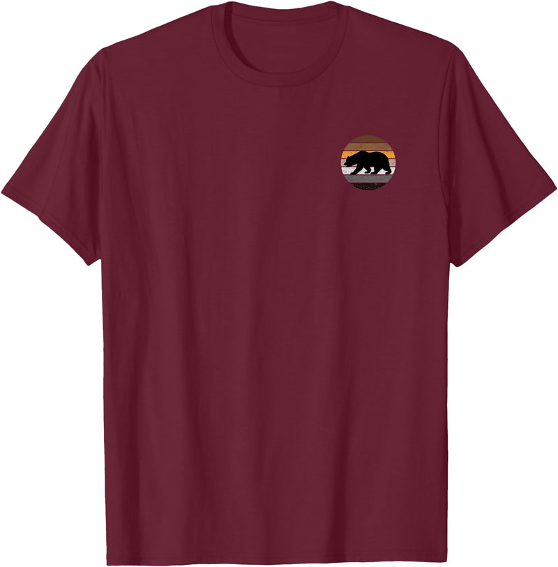 Equal Rights Gay Bear Sânpebe Designs Mens Gay Bear Pride Distressed Men Pocket T-Shirt - Burgundy