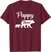 Pappy Gifts Pappy Bear Funny Gift T-Shirt - Burgundy